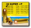 38 SUPER +P Pistol and Handgun Ammo